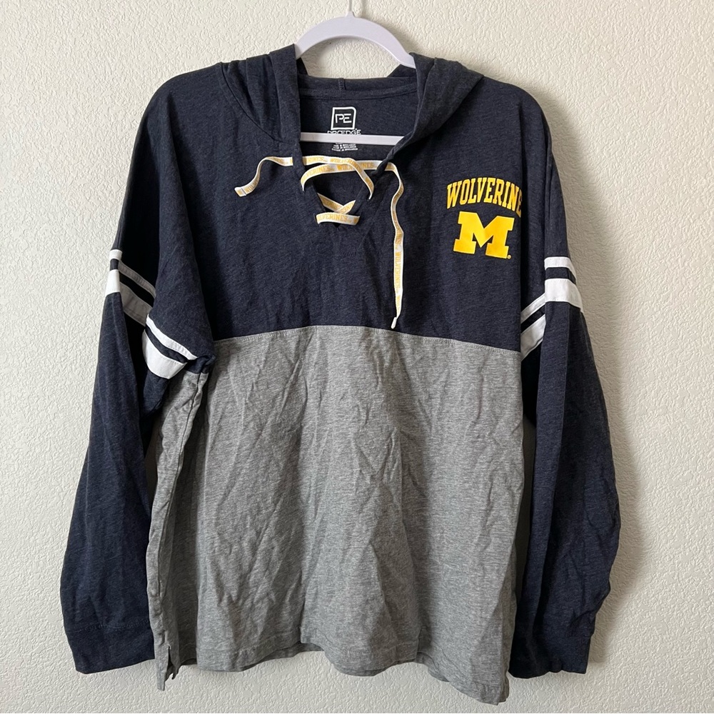 Michigan Wolverines Hoodie Long Sleeve V-Neck long sleeve shirt